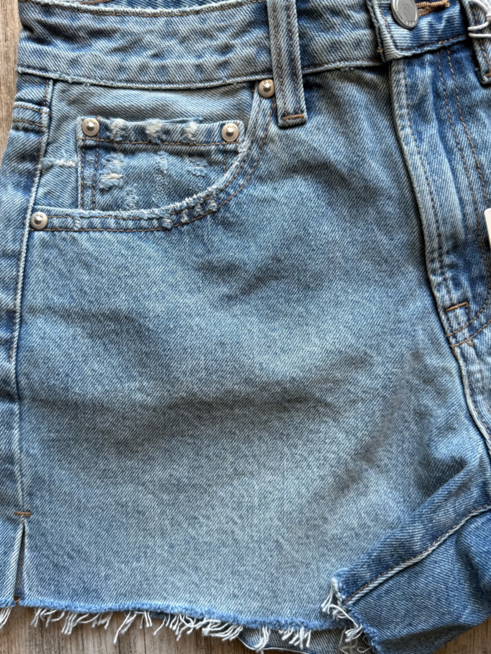 NWT JBD MEDIUM WASH HIGH WAISTED COTTON DENIM SHORTS Size Small - Picture 8 of 11